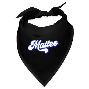 Matteo | Farben änderbar - Bandana - Schwarz - Vorne