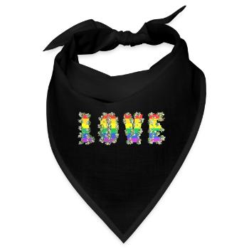 Liebe LGBT-Farben - Bandana - Schwarz - Vorne