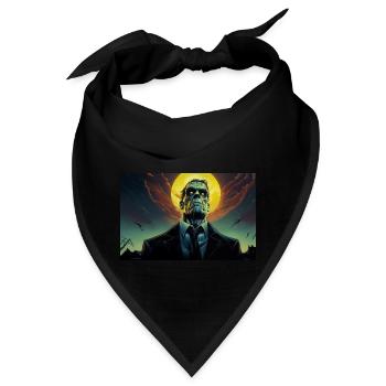 Monster in Anzug - Bandana - Schwarz - Vorne
