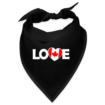 Ein Herz für Kanadier - Bandana - Schwarz - Vorne