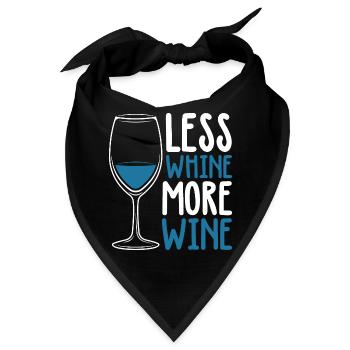 Weinglas Wein - Bandana - Schwarz - Vorne