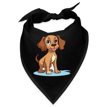 Niedliches Hundedesign für Hundebesitzer - Bandana - Schwarz - Vorne