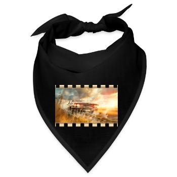 Retro-Muscle-Car in kinoreifer Action - Bandana - Schwarz - Vorne