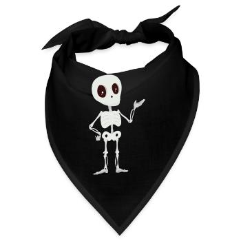 Skelett - Bandana - Schwarz - Vorne