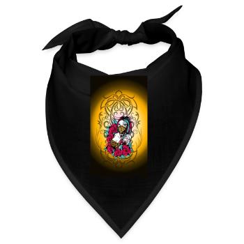 Tattoo Ink Gangster Girl Bandana Tribal Gelb - Bandana - Schwarz - Vorne