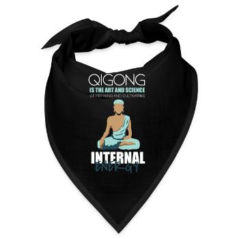 Qigong Qi Gong Tai Chi Chigong - Bandana - Schwarz - Vorne