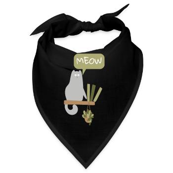 Lustige Katzen miauen - Bandana - Schwarz - Vorne