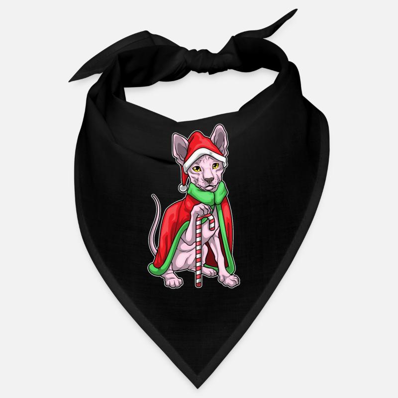 Sphynx Cat Canne de Noël Bandana