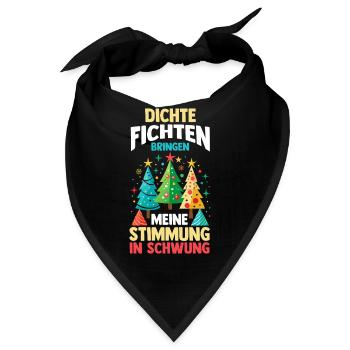 Weihnachtsmann Fichten Weihnachtsbaum Weihnachten - Bandana - Schwarz - Vorne