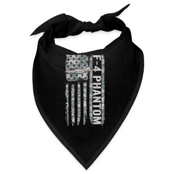 F-4 Phantom Amerikanische Flagge Militärtarnung F4 - Bandana - Schwarz - Vorne