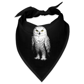 Schneeeule - Bandana - Schwarz - Vorne
