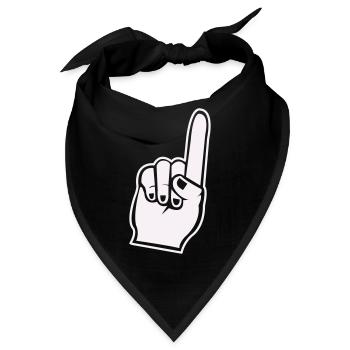 Fan Hand Zeigefinger Icon - Bandana - Schwarz - Vorne