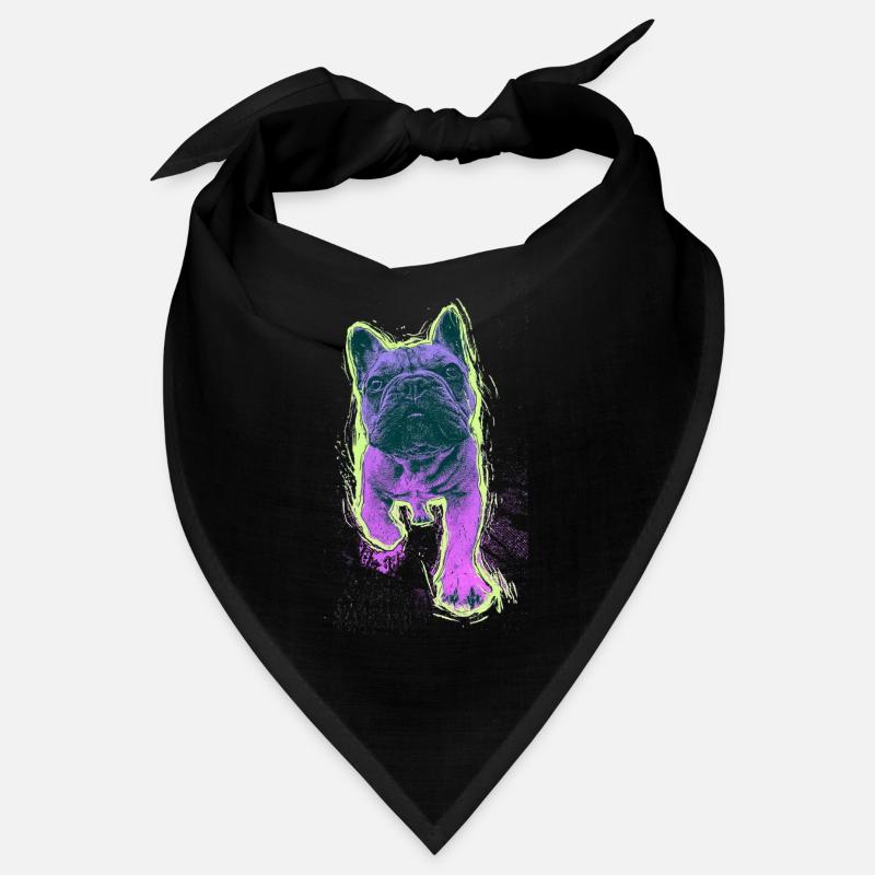Éclaboussure néon Bouledogue Bandana