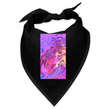 Farbwirbel Pastellmarmor Trio - Bandana - Schwarz - Vorne