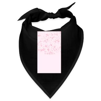 Pink Watercolor Blossom Bouquet - Bandana - Schwarz - Vorne