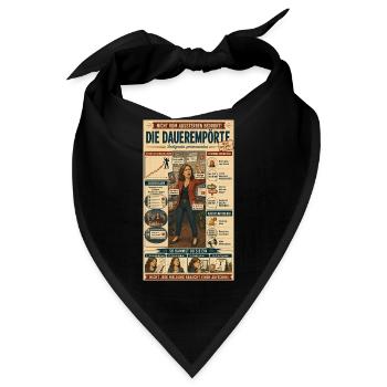 Die Dauerempörte – täglich ein neuer Skandal - Bandana - Schwarz - Vorne