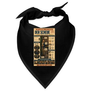 Der Scheue – nicht weg, nur gut versteckt - Bandana - Schwarz - Vorne