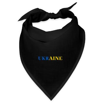 Ukraine Ukrainische Flagge Geschenkidee - Bandana - Schwarz - Vorne