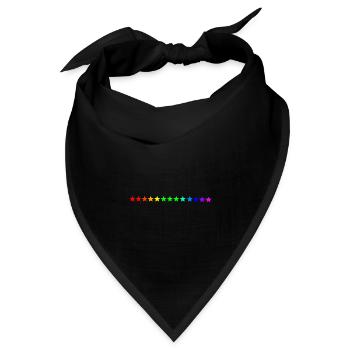 Sterne Regenbogen bunt Geschenkidee - Bandana - Schwarz - Vorne