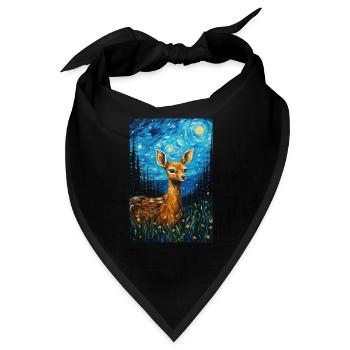 Reh - Bandana - Schwarz - Vorne