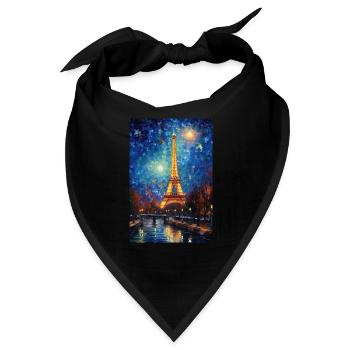 Eiffelturm - Bandana - Schwarz - Vorne