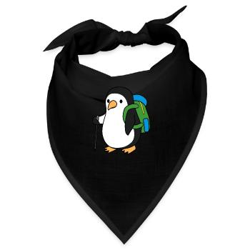 Netter Pinguin Wildlife Natur Wandern Abenteuer - Bandana - Schwarz - Vorne