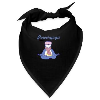 powernyoga, yoga ,schlafmaske ,faultier,napping - Bandana - Schwarz - Vorne