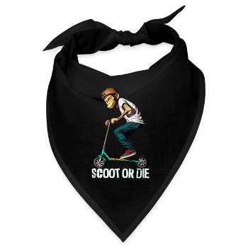 Stunt Scooter Affe macht Tricks - Bandana - Schwarz - Vorne