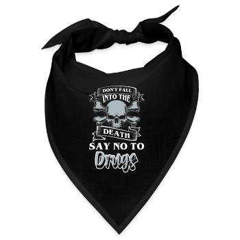 Drogenfrei Drogen Straight Edge Nikotin - Bandana - Schwarz - Vorne