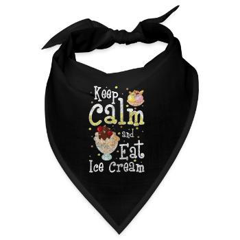 Softeis Kugel Strand Creme - Bandana - Schwarz - Vorne