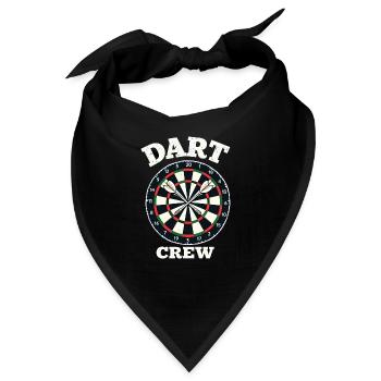 Darts Dart Crew Darter Dartmannschaft - Bandana - Schwarz - Vorne