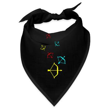 Pfeil und Bogen - Bandana - Schwarz - Vorne