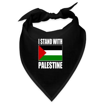 I stand with palestine - Bandana - Schwarz - Vorne