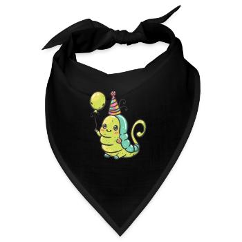 Wurm Geburtstag Baby - Bandana - Schwarz - Vorne