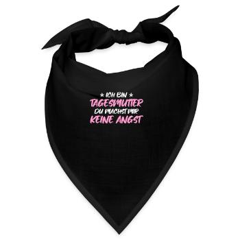 Tagesmutter Kita Kindertagespflegerin - Bandana - Schwarz - Vorne
