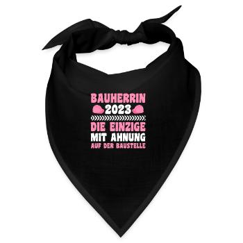 Bauherrin 2023 Richtfest Hausbau - Bandana - Schwarz - Vorne
