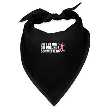 Schmettern Federball Badminton Badmintonspieler - Bandana - Schwarz - Vorne