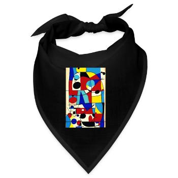 Abstrakte Kunst - Bandana - Schwarz - Vorne