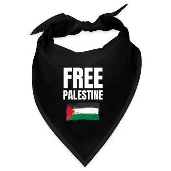 Free Palestine Freedom Freiheit Palestina - Bandana - Schwarz - Vorne