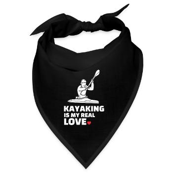 Ich Liebe Kajakfahren - Bandana - Schwarz - Vorne