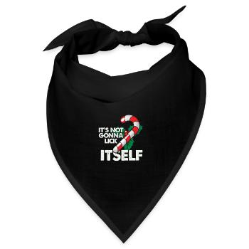 Es wird sich nicht lecken Weihnachtszuckerstange - Bandana - Schwarz - Vorne