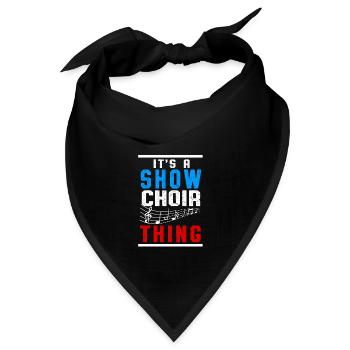 Show Chor Chor Chor Musik Dirigent Clef Gift - Bandana - Schwarz - Vorne
