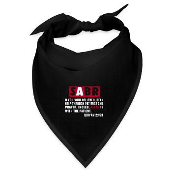 Sabr Islam Muslim Allah Moschee Koran Religion Geschenk - Bandana - Schwarz - Vorne