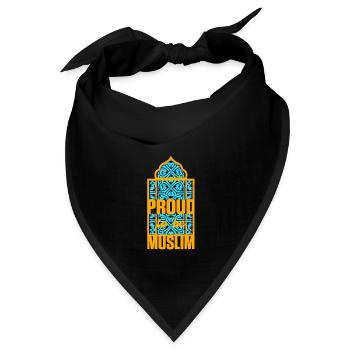Stolz sein muslimischen Islam Allah Koran Moschee Geschenk - Bandana - Schwarz - Vorne