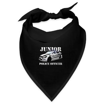Junior Polizist Polizist Polizei Auto Cop - Bandana - Schwarz - Vorne