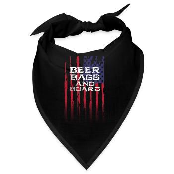 Bier Säcke und Cornhole Platte - Bandana - Schwarz - Vorne