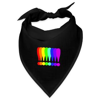 Ausrufezeichen bunt Geschenkidee Regenbogenfarben - Bandana - Schwarz - Vorne