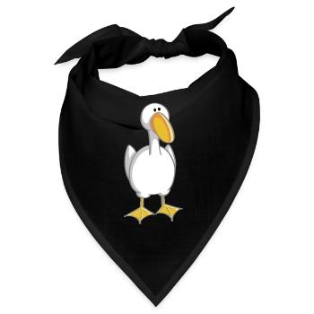 Kleine Gans - Erpel - Ente - Entchen - Gänse - Bandana - Schwarz - Vorne
