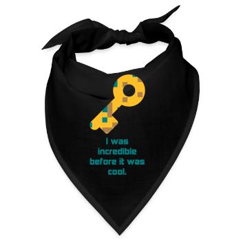 incredible cool Geschenkidee Schlüssel Motto - Bandana - Schwarz - Vorne