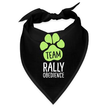 Team Rally Obedience - Hundepfote - Hundesport - Bandana - Schwarz - Vorne